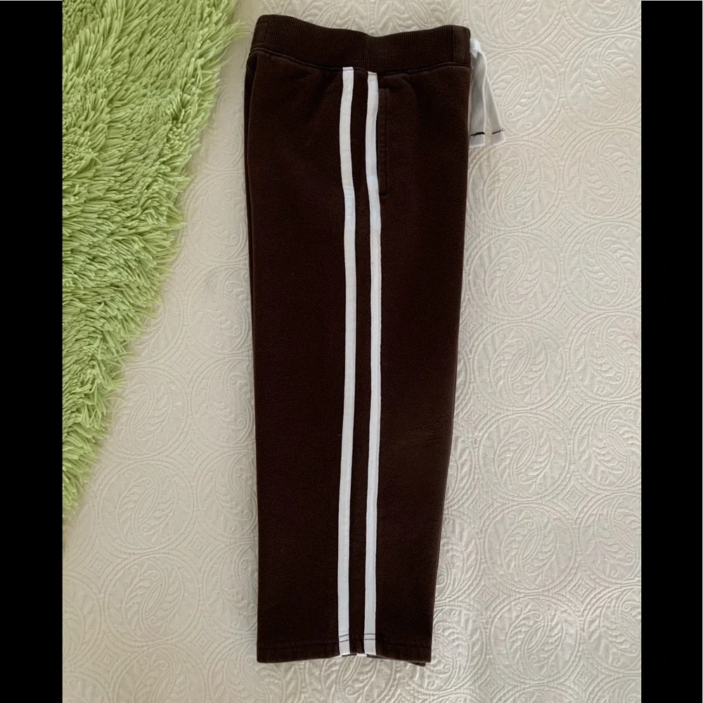 OshKosh B’Gosh Sweatpants Boys Size 6 Brown Striped Thick Comfortable Pockets